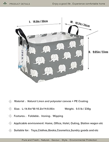 Miniatura 2 de Cesta de lavandería plegable rectangular, cesta de lona impermeable, cesta de regalo, adecuada para habitación de niños, oficina, ropa,