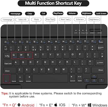 Keyboard Case for Xiaomi Mi Pad 6/Mi Pad 6 Pro 11 Inch 2023 Release (UK Layout), Slim PU Stand Cover with Magnetically Detachable Wireless Bluetooth Keyboard (Xiaomi Pad 6/6 Pro 11