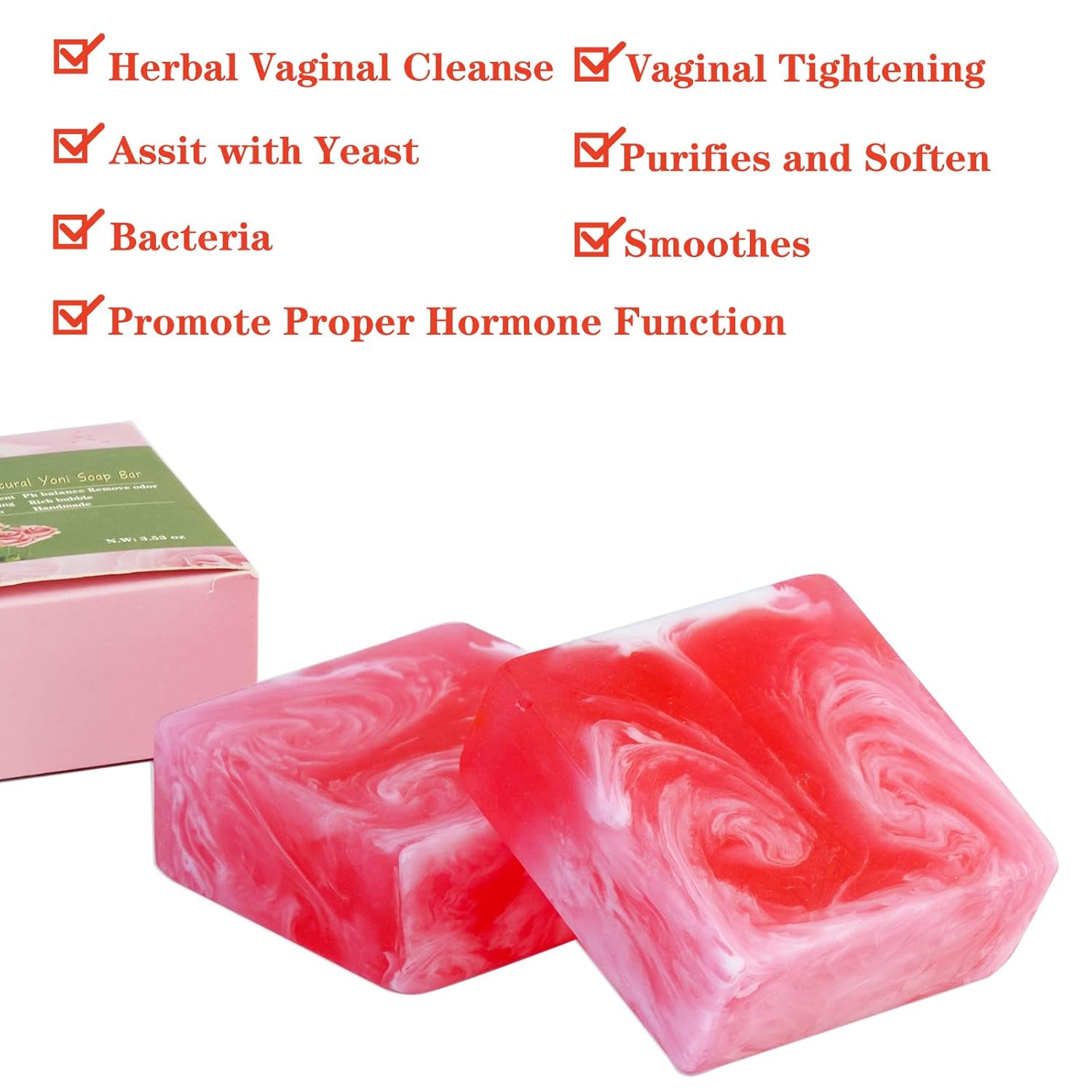 Buy 2 PCS Yoni Soap Bars for Women, 100 Handmade Natural Yoni Bar PH