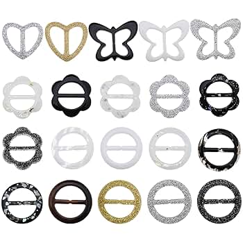 6 Stück T-Shirt Clips Aus Harz - Modische Verschlüsse Für Schals & Tücher