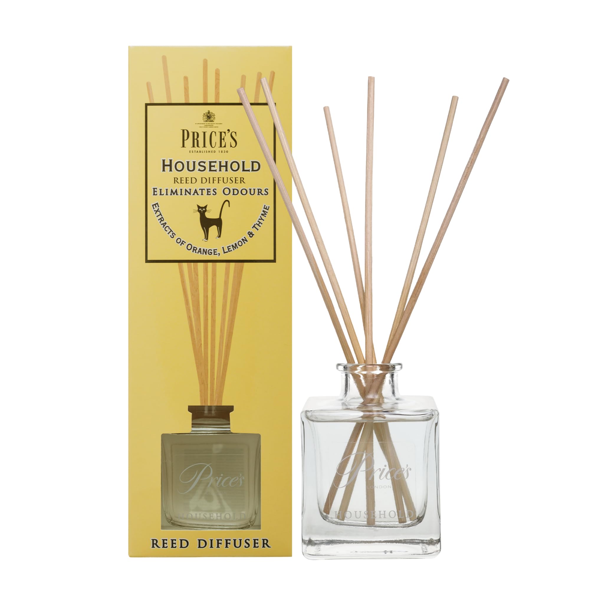 Price's Candles Household Reed Diffuser Refill | Long-Lasting Air Freshener For Home Use | Reed Diffuser With Reeds & Oil | Room Diffuser To Eliminate Odours | Home Accessories Gift For Women & Men