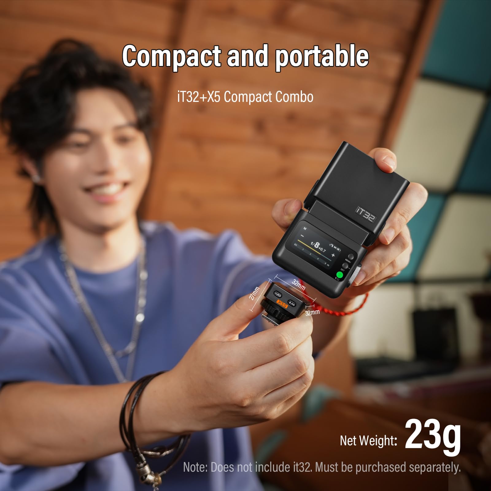 Godox X5S TTL Wireless Flash Trigger 2,4 GHz Cavo Sincrono 2,5 mm Attivatore per Slitta per iT32 Flash Completamente Carico 4000 Flash Batteria Integrata e Indicatore Luminoso per Sony