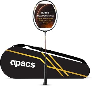 Apacs Z-Ziggler Next Gen (Unstrung) | 38lbs max Tension | Ultra Slim Shaft | 100% Japanese Graphite | (4U) Head Heavy Balance | Made in Vietnam Badminton Racket with Cover (Black Maroon)