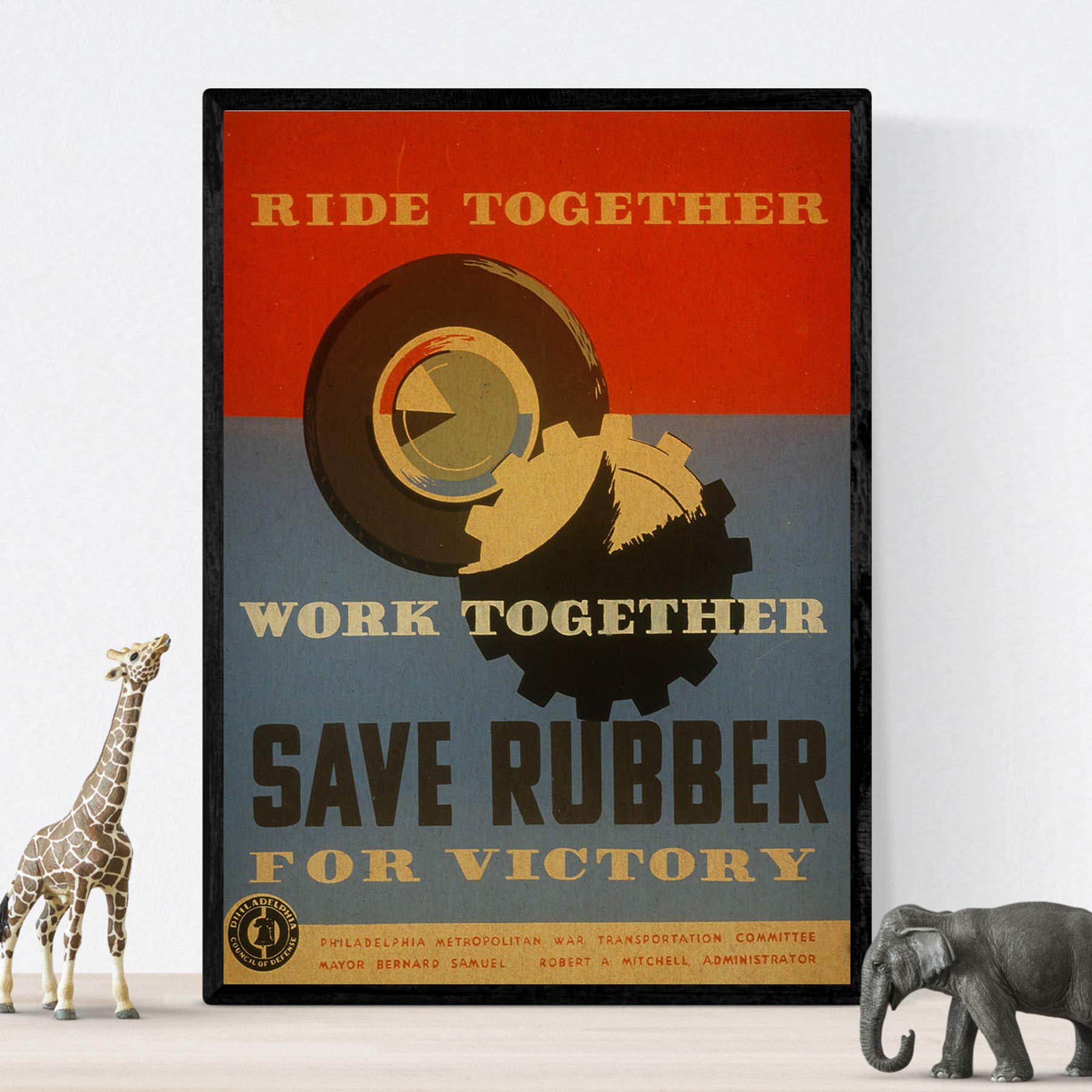 Nacnic Vintage Poster Vintage poster of the Federal Committee of Philadelphia. A4 size, Philadelphia Federal Committee, 29.7L x 21W cm - Image 3