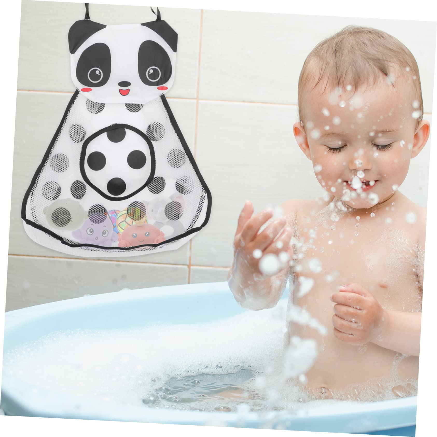 Abaodam 5pièces Pochette De Rangement Pour Jouets De Bain Mesh Organisateur Suspendu Animaux De Rangement Pratique Pour Garçon Fille Pour Salle De Bain Et