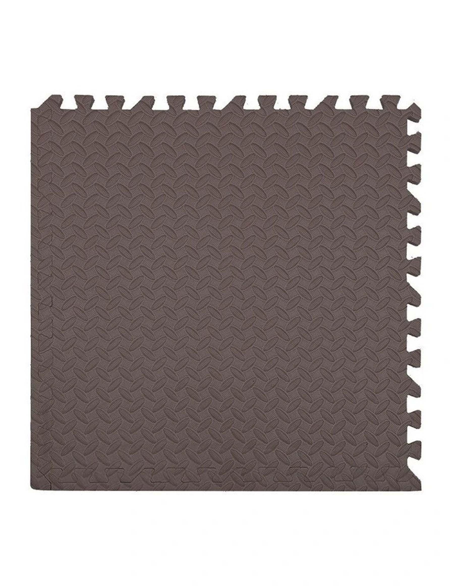 MaTvize Eva Gym Flooring Exercise Mats – (60x60cm) 1cm Thick, 4 Pcs Large Heavy Duty Interlocking, Non-Slip, Yoga Foam Floor Tiles Office, Home & Kids Play (Brown, 4 Tiles (16 Square Feet))