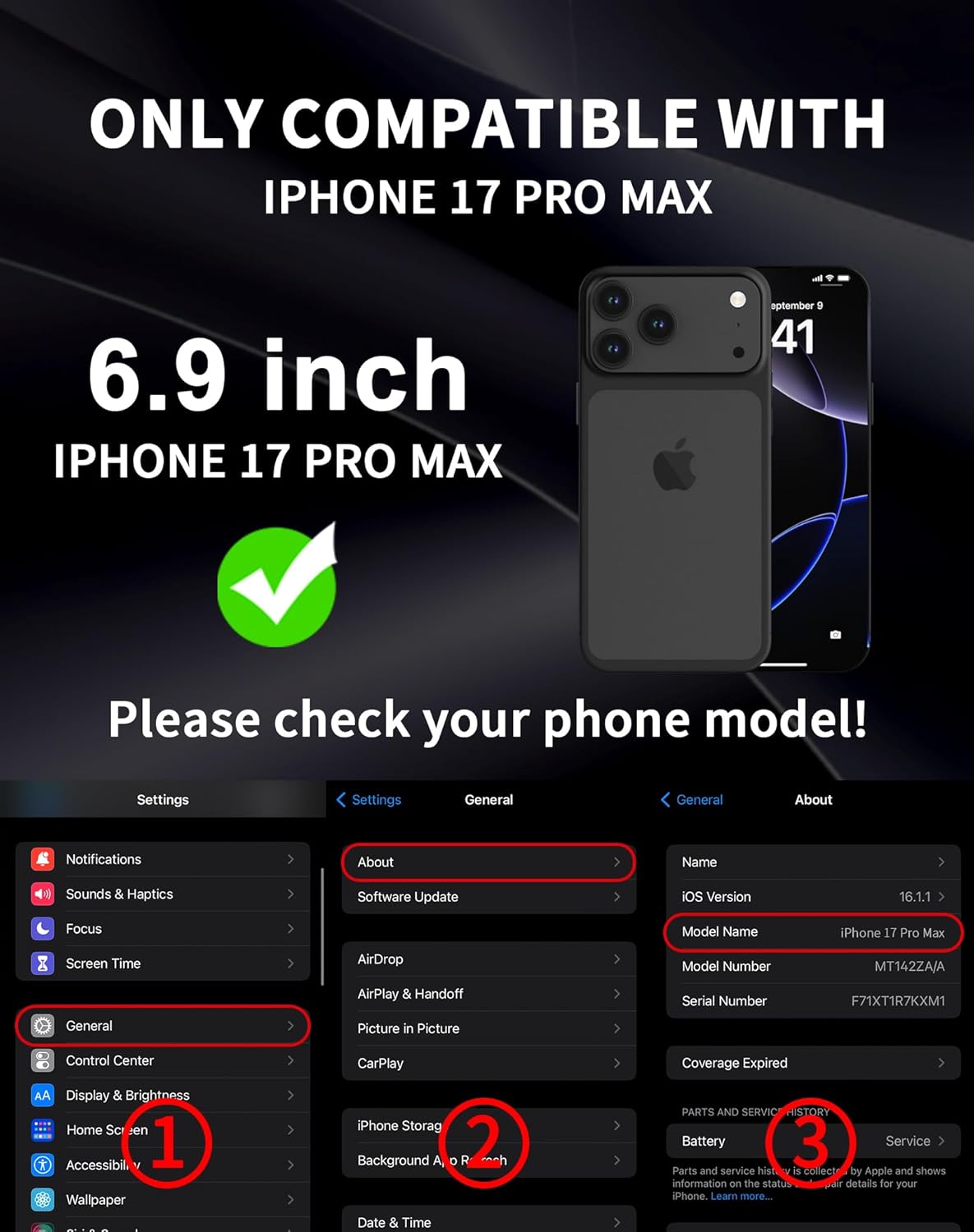 Privacy Screen Protector for iPhone 17 Pro Max Tempered Glass [2 Pack] Gradient Anti Spy Private Film Accessories Anti Blue Light 9H Hardness Easy Installation Bubble Free Case Friendly [6.9inch] - Image 2