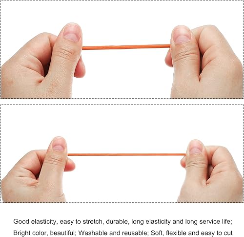 Vista 460 de PATIKIL Cuerda elástica elástica de 1/8 pulgadas, 11 yardas (0.118 in x 32.8 ft), color verde militar para manualidades, correas de gancho