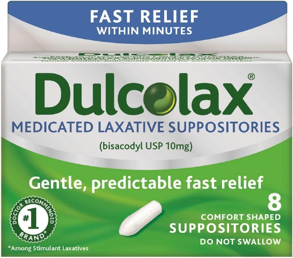 Laxative Suppositories 8 ea (Pack of 6)