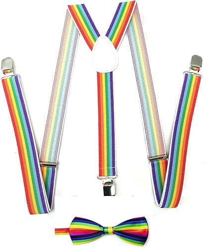 Unisex tirantes y pajarita Combo Set (Arco iris)