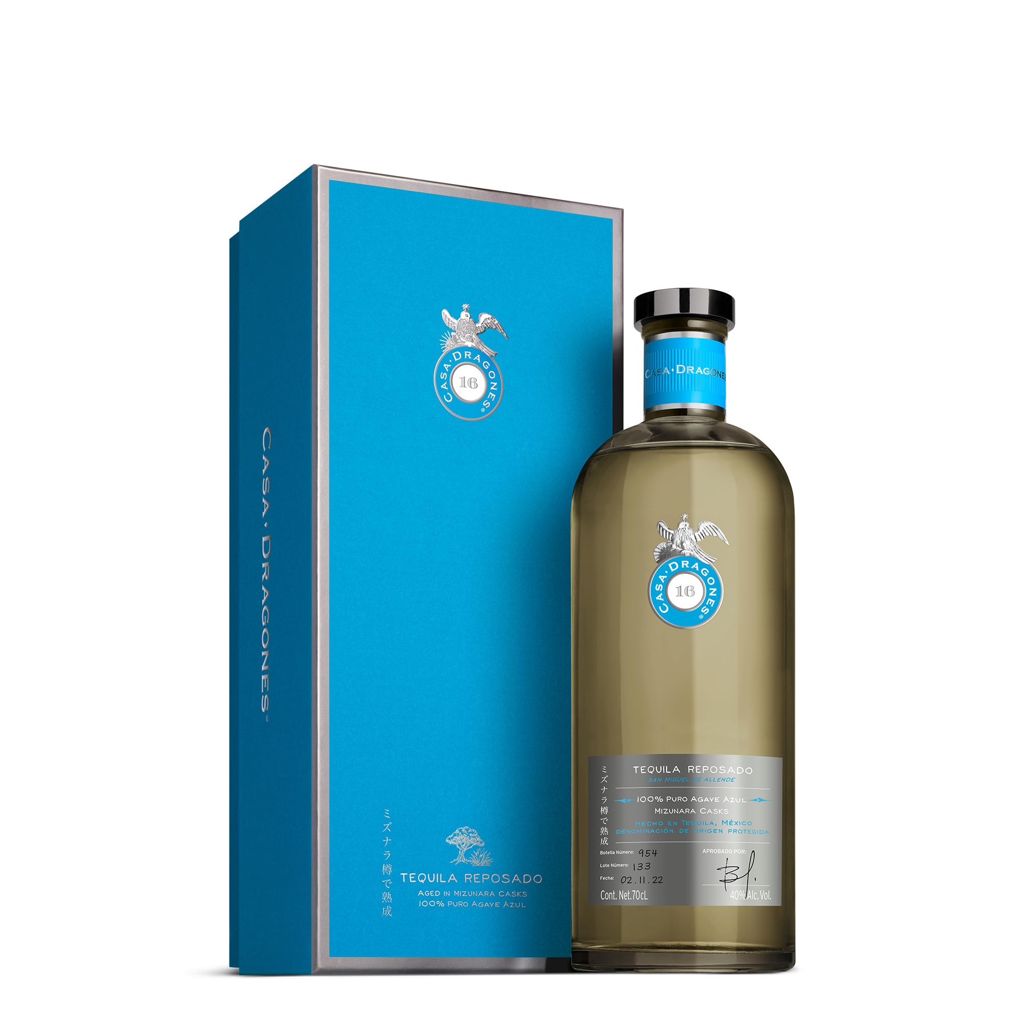 Casa Dragones Reposado Mizunara Tequila with Presentation Box 70cl 