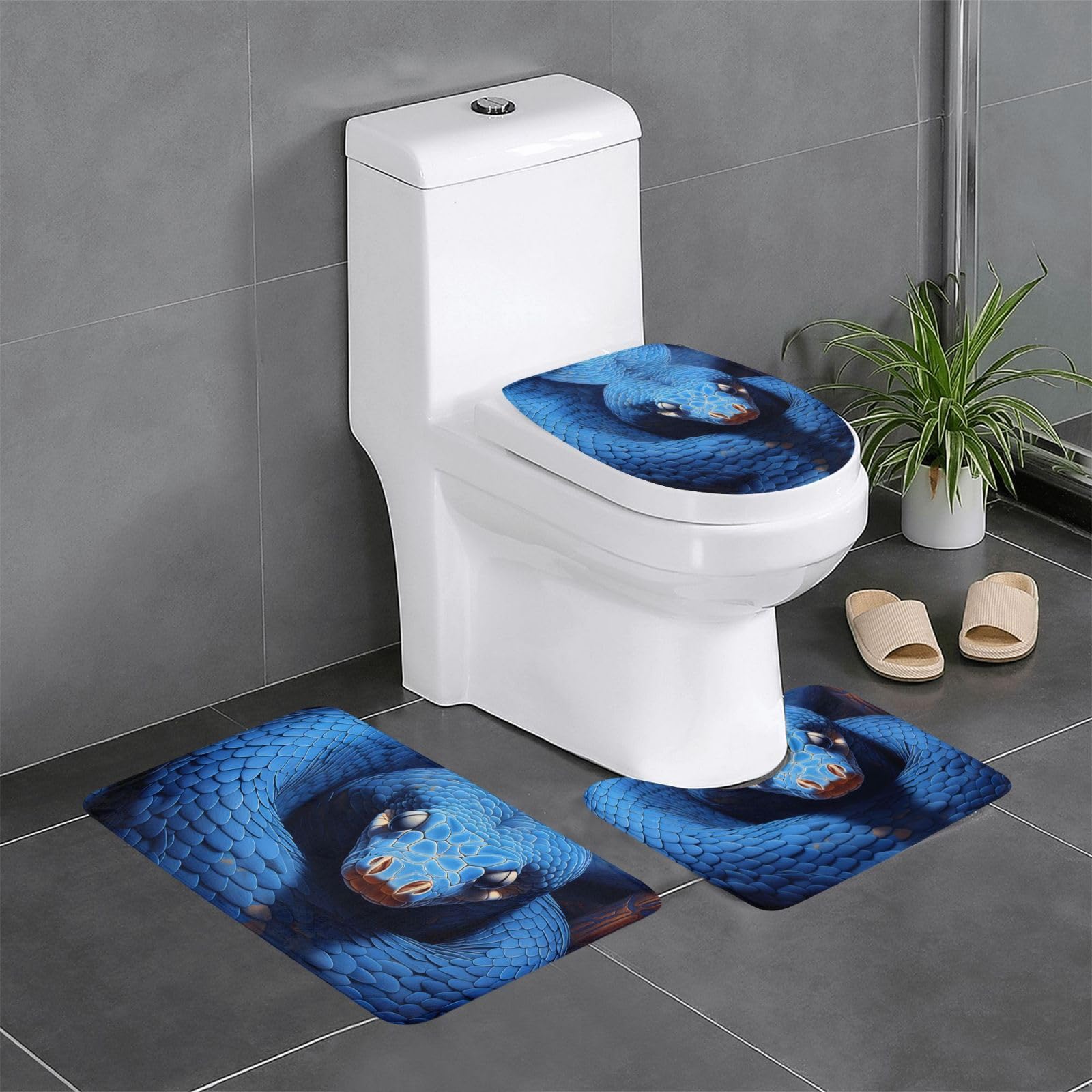 Tapis de salle de bain bleu WHJDPP pour sécuriser la sortie de douche et la coiffeuse