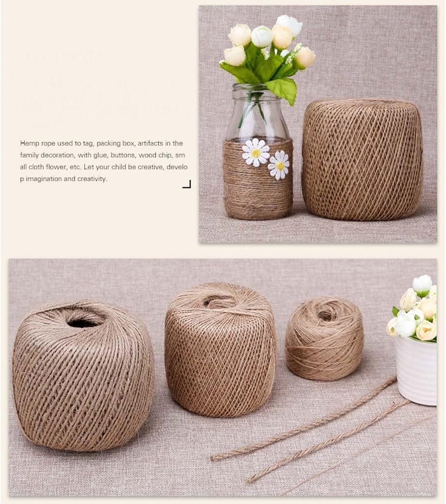 FANCY PUMPKIN Natural Jute Twine Packing Materials Durable String DIY Crafts Gift Wrapping Twine, 2mm-656ft