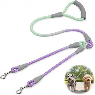 Jylen Doppelleine für 2 Hunde Klein, Hundeleine für 2 Welpen, 1,2m
