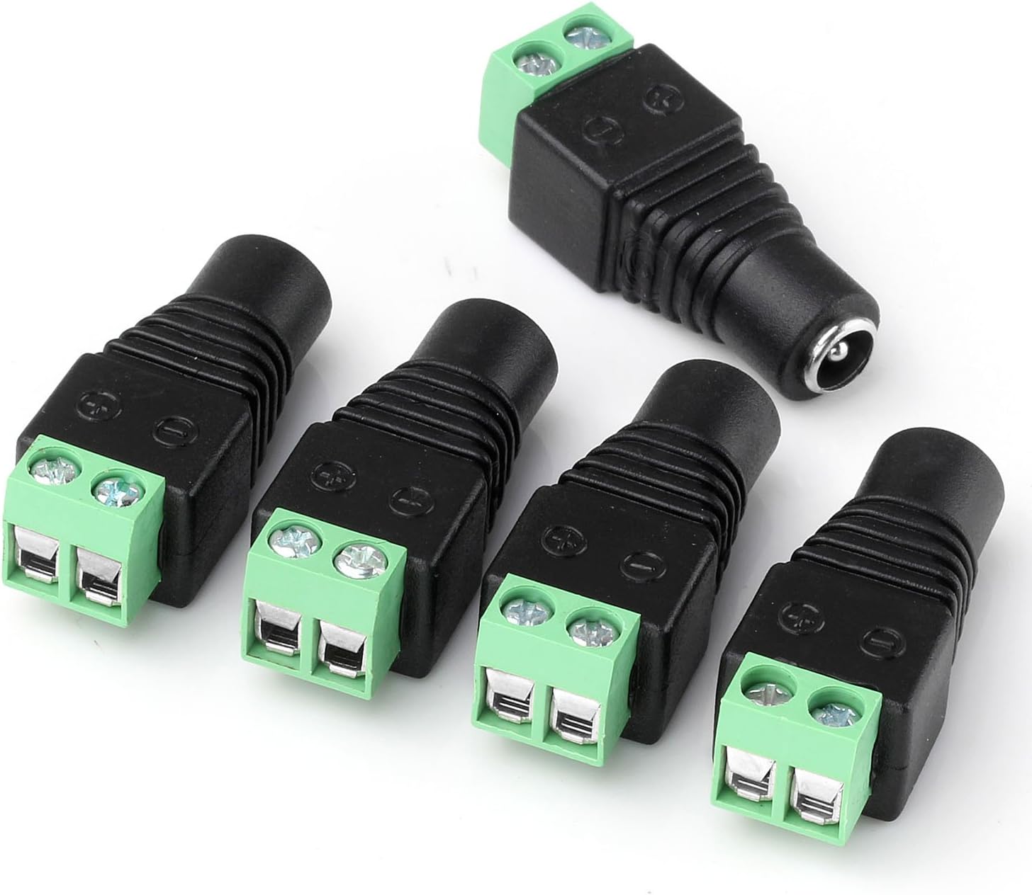 10 Pack 2.1mm x 5.5mm Female CCTV Power Jack Adapter