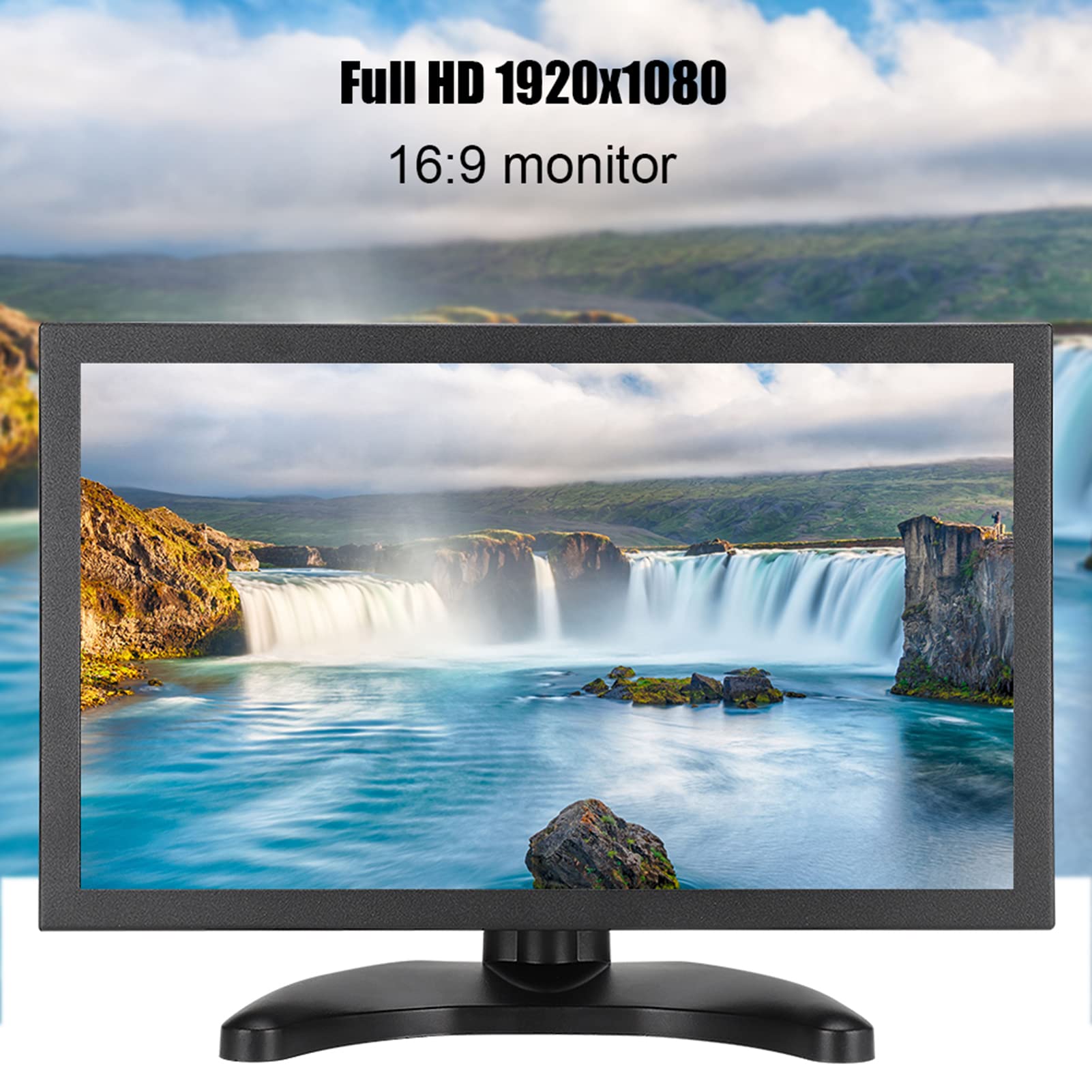 VBESTLIFE , 11,6 Zoll 16: 9 Widescreen 1920 X 1080 Full HD TFT-Bildschirm Industriemonitor, Ganzmetallgehäuse, 5 Ms Reaktionszeit, HDMI VGA Dual Input,(EU)