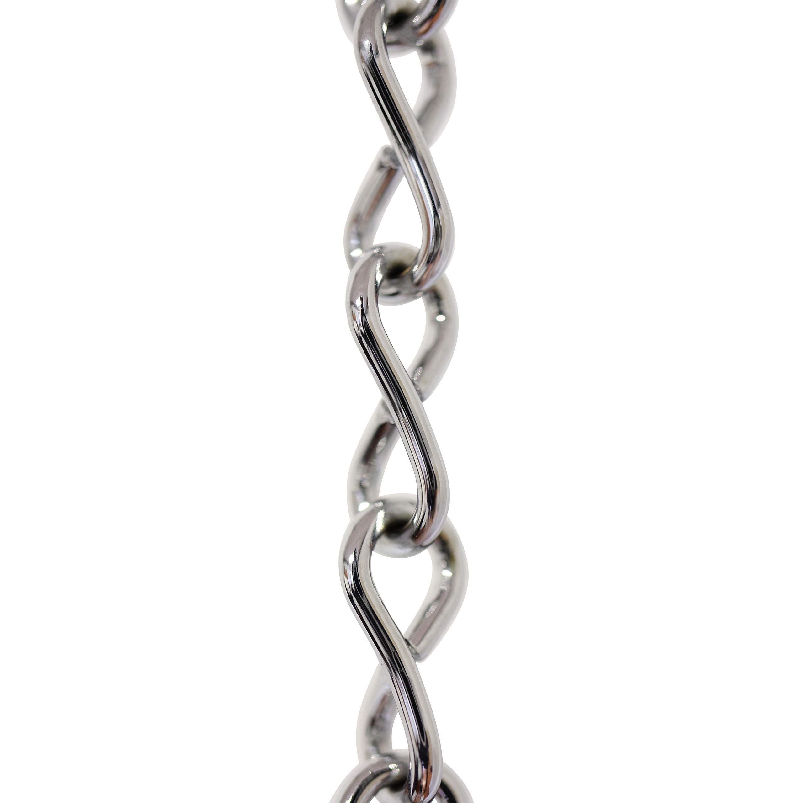 RCH Hardware CH-S50-16-PC Steel Basket Chain 15 Gauge, Polished Chrome (1 Foot)