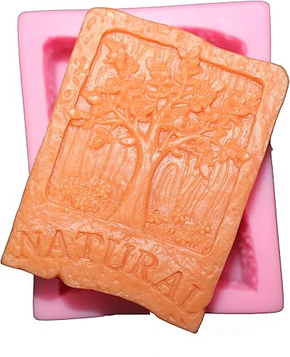 Miniatura 5 de LVDGE Paquete de 2 moldes de jabón de silicona con patrón de árbol y natural para el cuidado de la piel natural productos para el cuidado de la piel