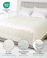 Vista 4 de Kivik Washable Weighted Blanket for Adults, 12 lbs Weight Heavy Throw Blankets, Ultra Soft Cooling Minky Weighted Comforter, Sleep Calm Gifts for