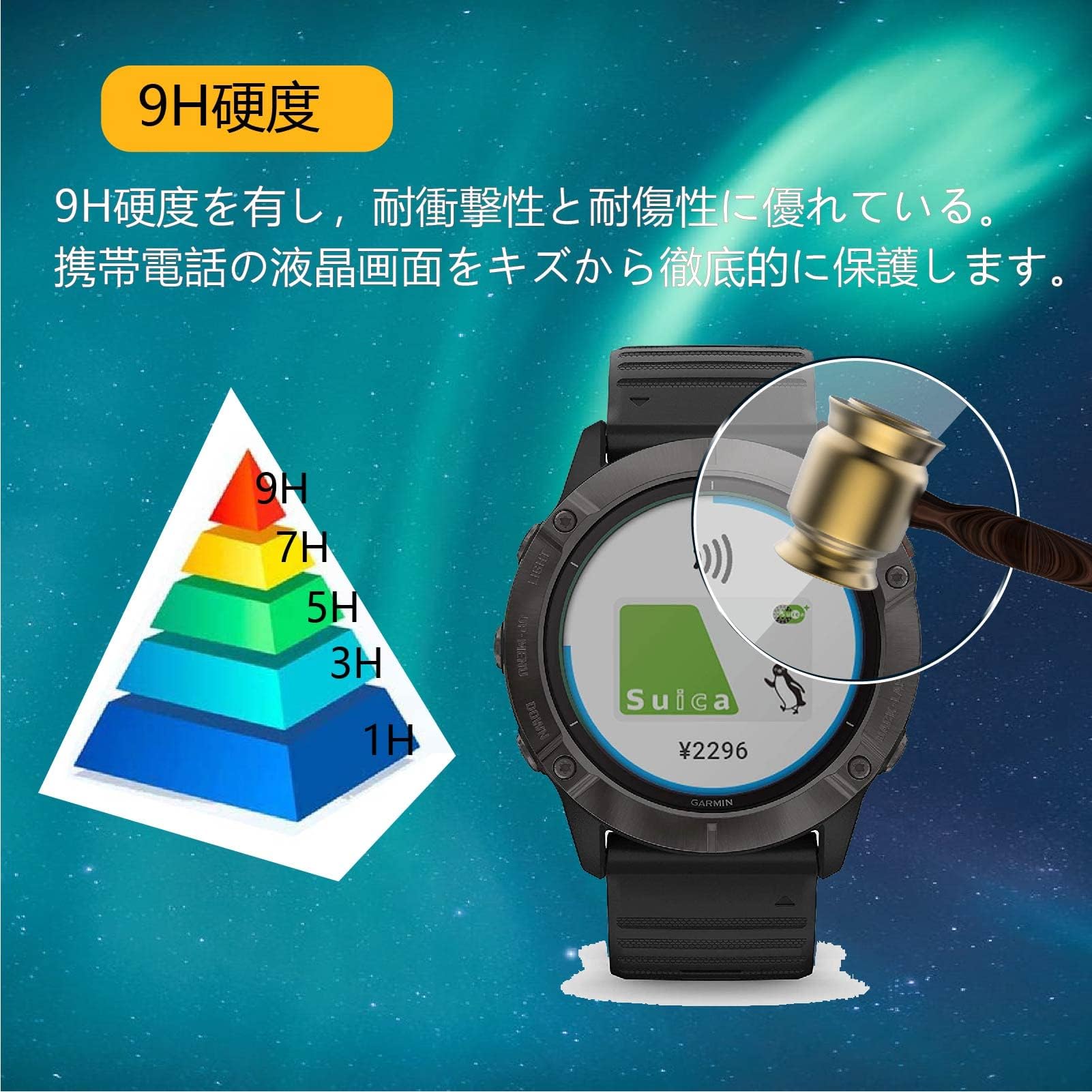 Amazon | 【2枚液晶フィルム】 fenix 6X ガラスフィルム 国産旭硝子AGC 