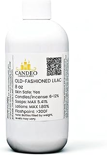 Old-Fashioned Lilac Fragrance Oil (8oz Bottle) | Candle Making, Soap Making, Room Sprays, Bath Bombs, Lotion, Car Fresheners, Wax Melts | Candeo Candle Supply | Phthalate Free & Prop 65 Compliant