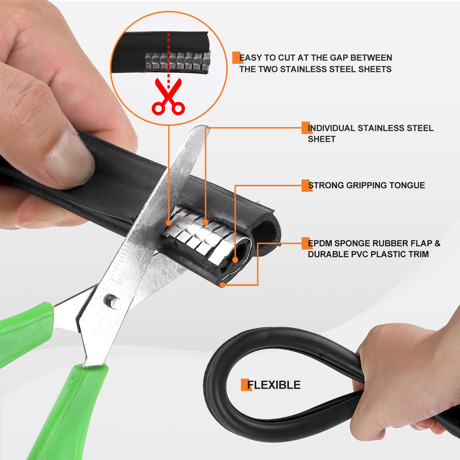EUTRAS [5 M] KSD2011 - Joint De Porte De Voiture - Tient Sans Colle