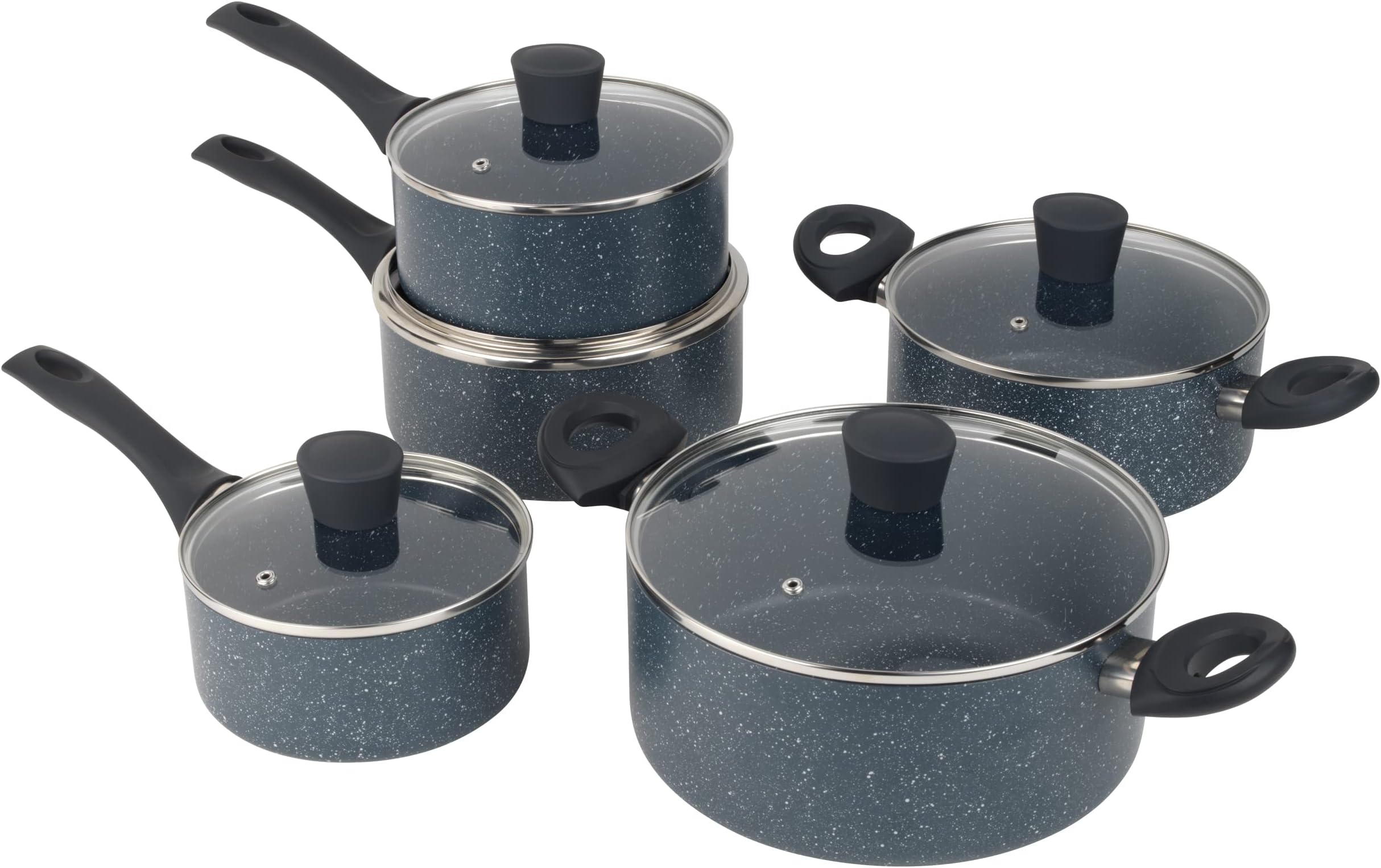 Russell Hobbs COMBO-7550A Classic Collection – Set Di 5 Padelle In Acciaio Inox (14-24 Cm) + 4 Utensili Da Cucina - 2