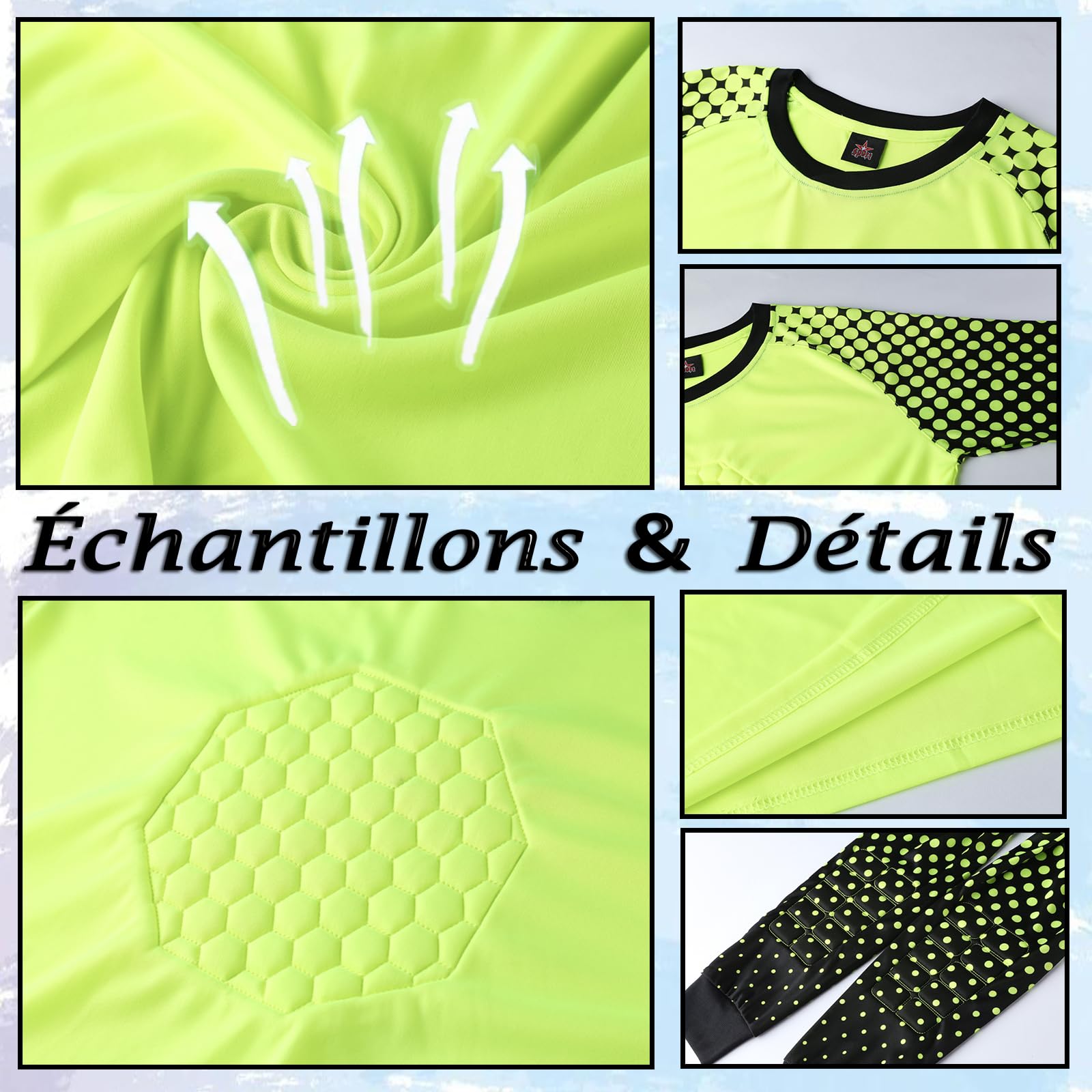 Personnalisez Le Maillots de Gardien de Football Garçon Personnalisés Maillot Gardien de But Enfant Hommes Femmes Tenue Gardien