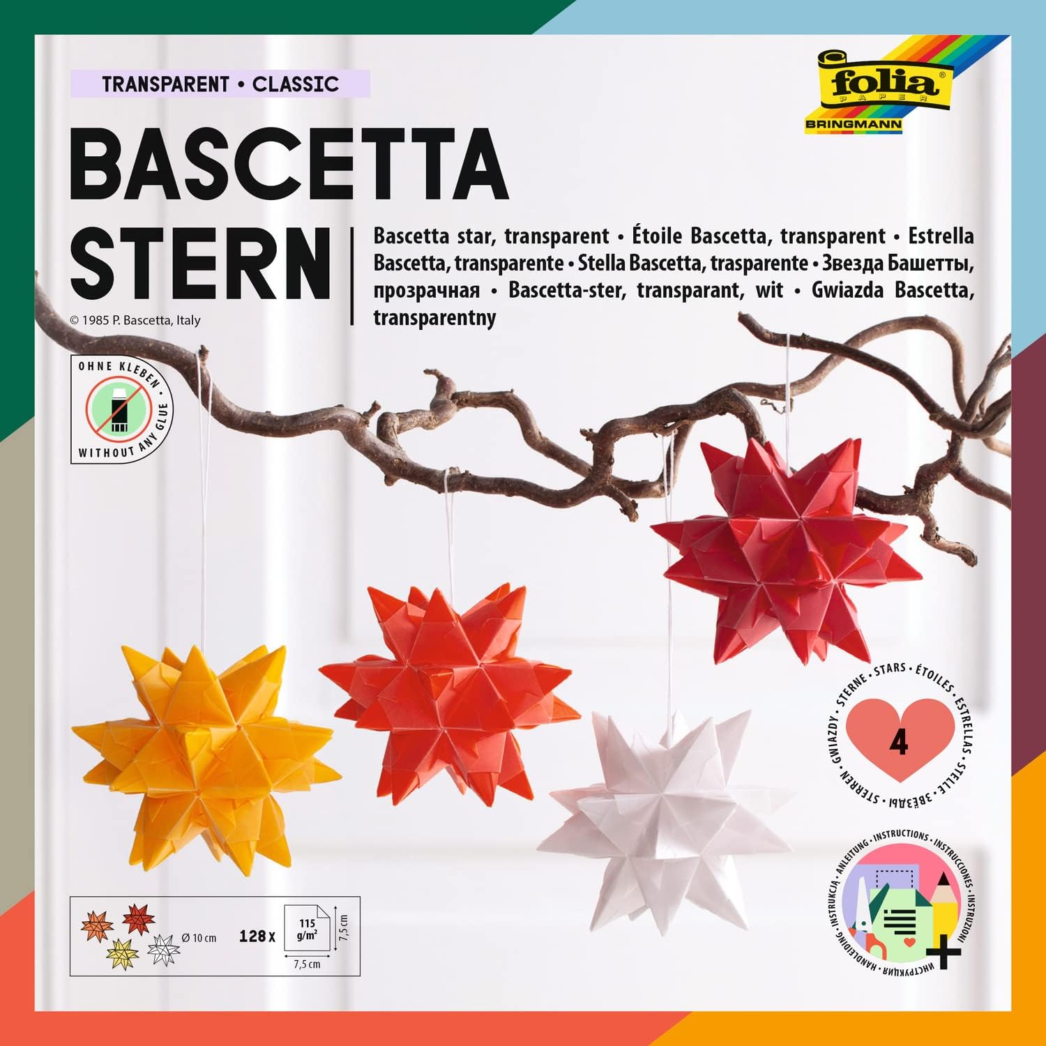 MarpaJansen Fröbelsterne Premium-Set (200 Streifen, 1 x 30 cm & 1,5 x