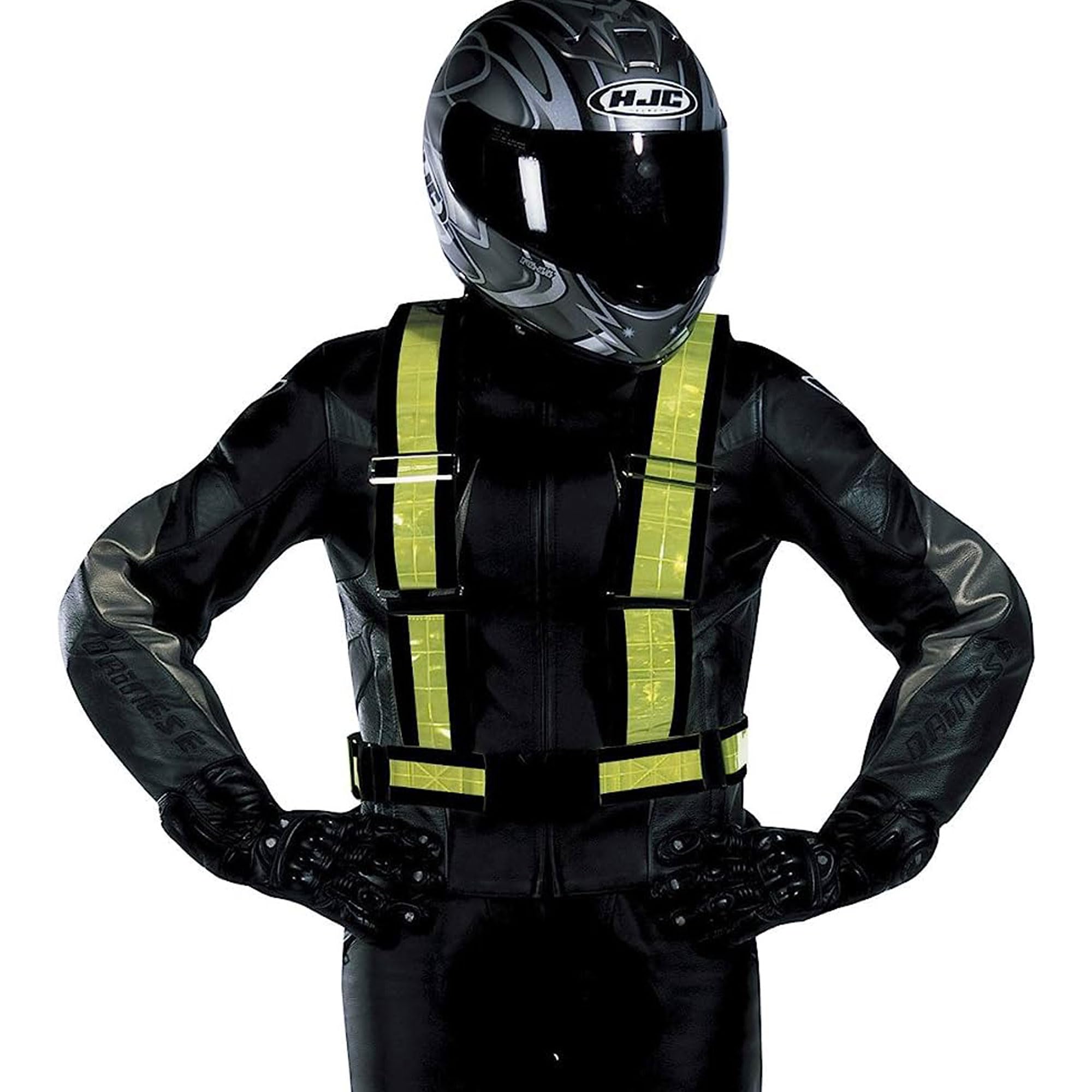 Oxford 1529497 Reflective Braces Bright H Belt, Neon Yellow/Black