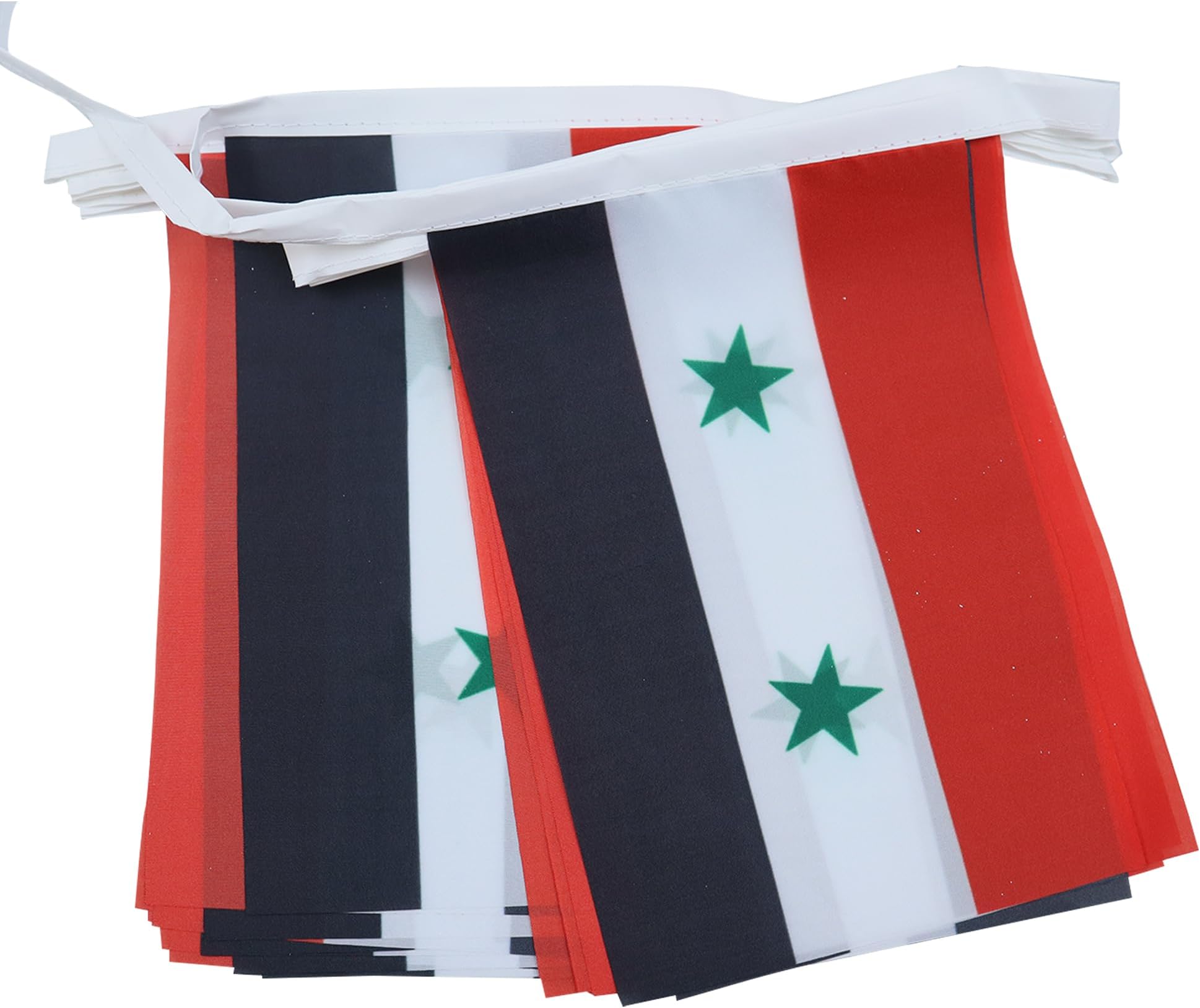 AZ FLAG Syria Bunting Flag, 20 Ft Garland with 20 Small Syrian Flags 8'' x 6'', 100% Polyester String Pennant, 6 meters