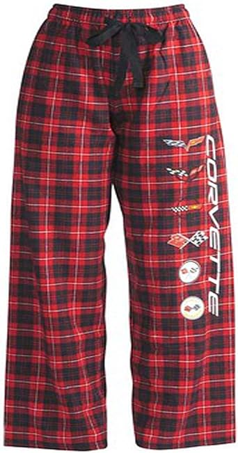 Corvette Generations Red and Black Flannel Pajama Pants