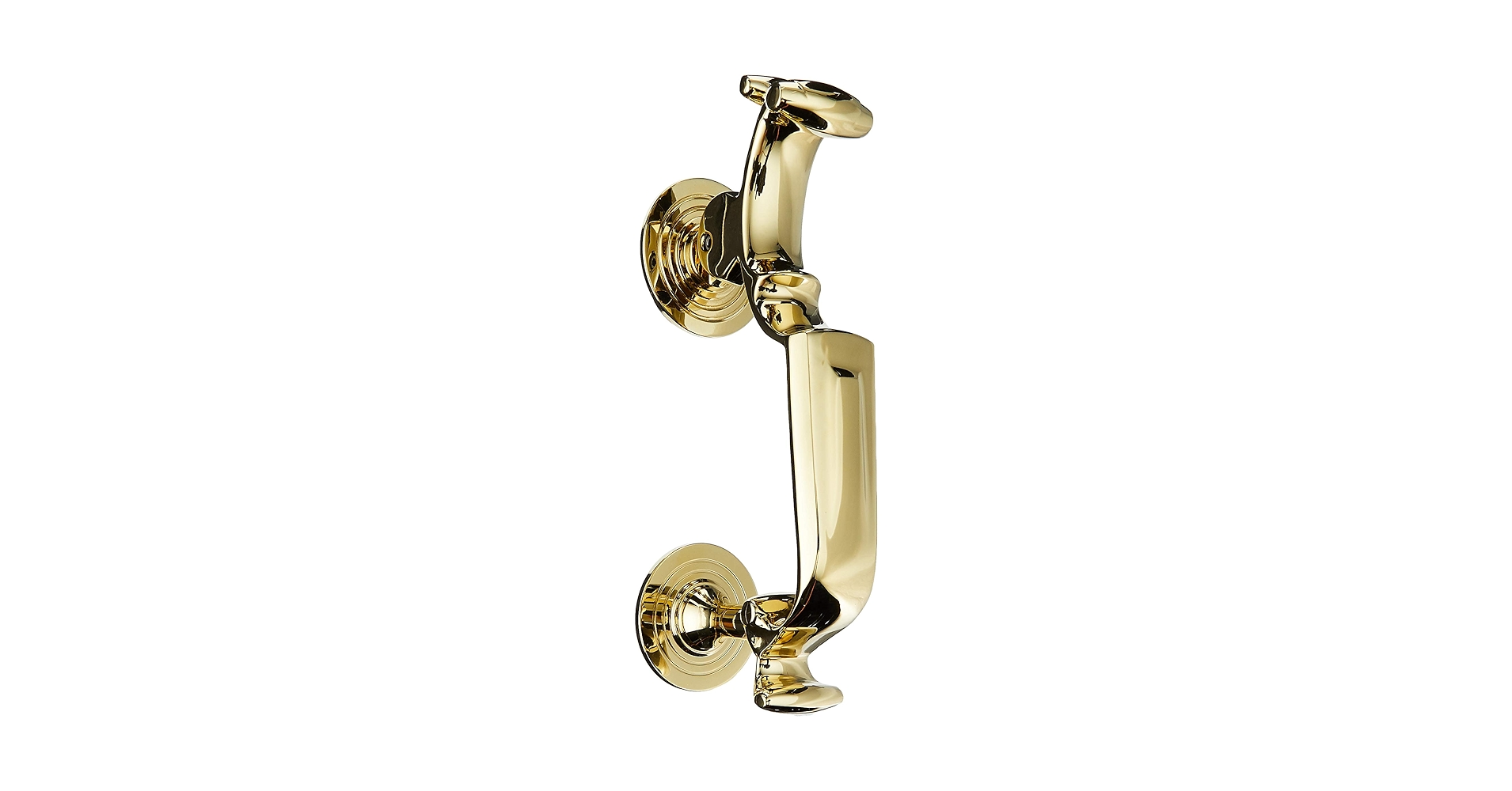 Baldwin 0113.003 S-Shaped Door Knocker, Lifetime Polished Brass