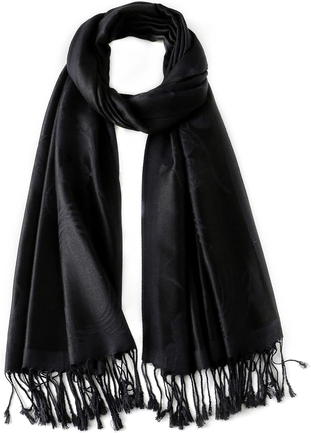 Ciormis Two Tone Silky Paisley Pashmina Shawl Scarf,Soft Women's Rave Jacquard Pashminas Wrap Scarves