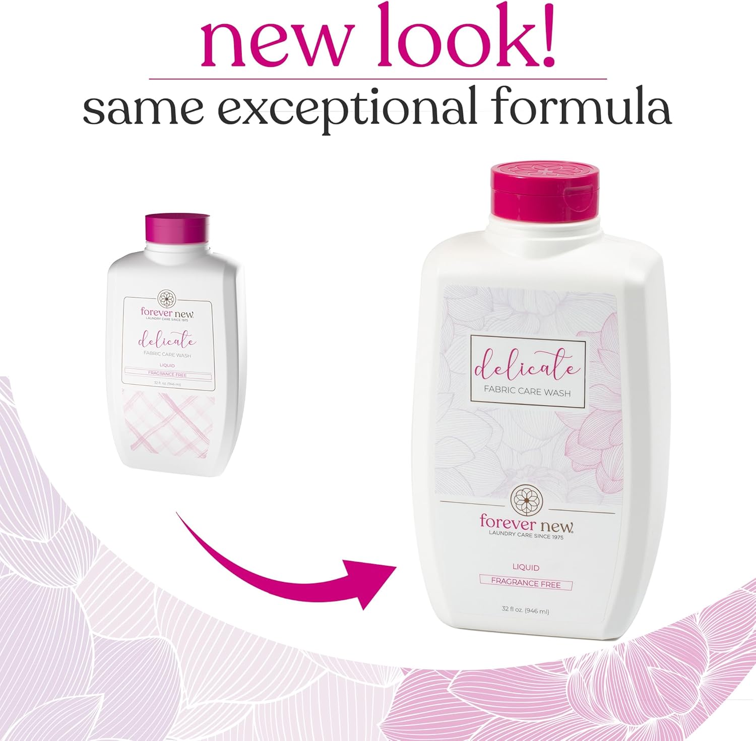 FOREVER NEW Delicate Hypoallergenic Laundry Detergent Liquid - 50 to 64 Large Loads - Gentle washing detergent for Silk, Cashmere, Bra, Undergarments, Cotton, Wool etc. - Unscented - 32oz - Image 2