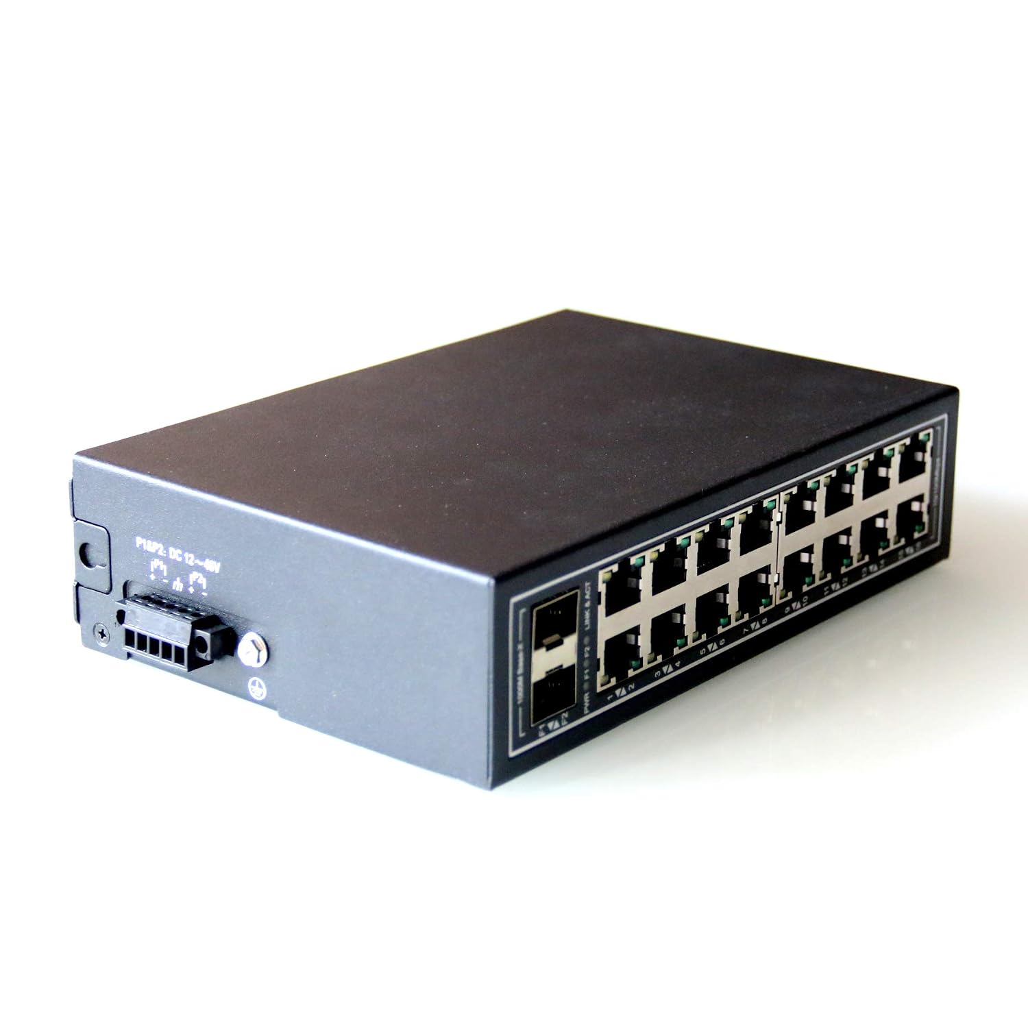 ❤ Crаzу Dеаlѕ WIWAV WDH-16ET2GF-DC 10/100Mbps Unmanaged 18-Port Industrial Ethernet Switches with DIN Rail/Wall-Mount (Fanless,-30℃~75℃)
