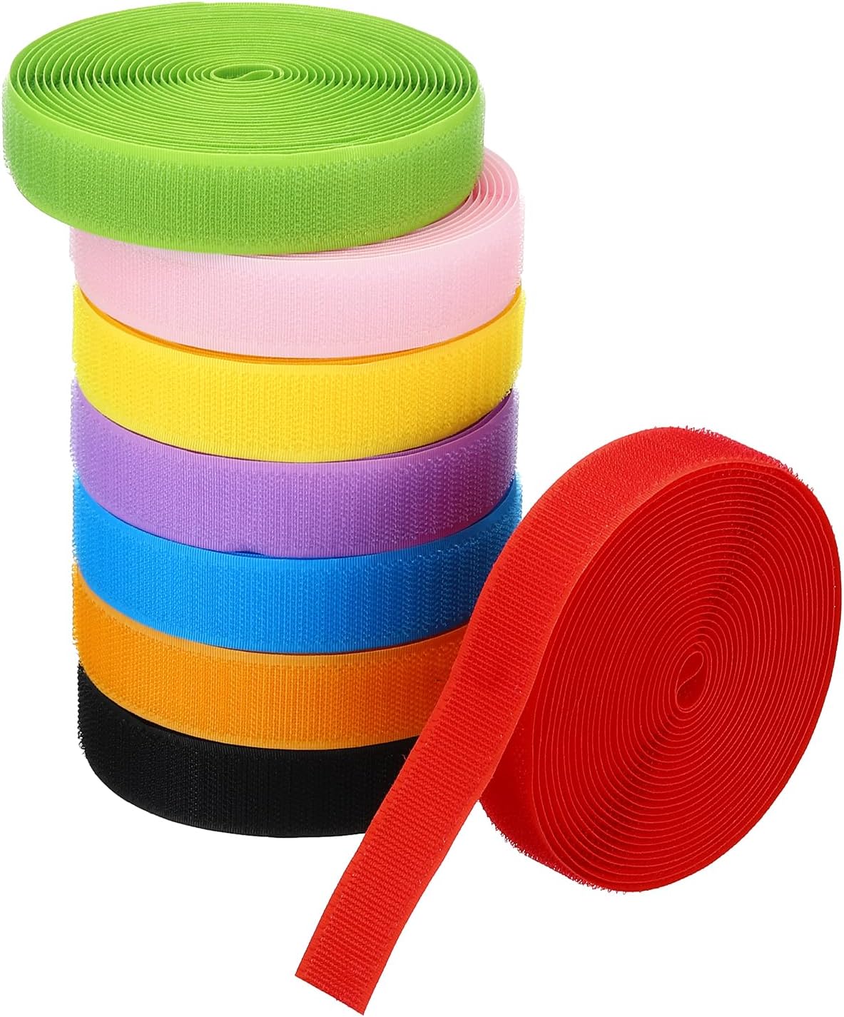 PATIKIL 8 Rolls 210Ft Carpet Marker Strips, Nylon Floor Tape for Areas and Flow Line Up for Classroom, Office, Red/Orange/Yellow/Green/Blue/Purple/Black/Pink