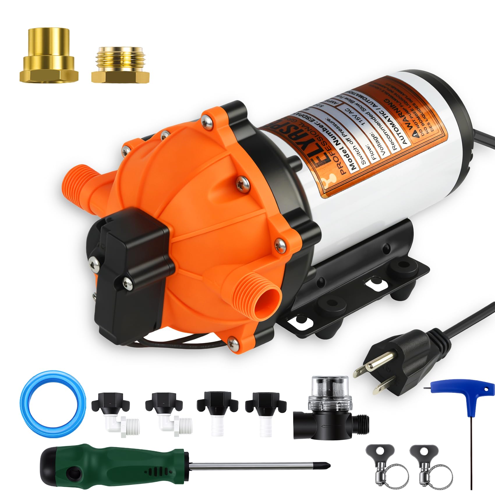 Upgraded 55-Series 115VAC 5.0 GPM, 60 PSI Self-Priming Water Pressure Pump