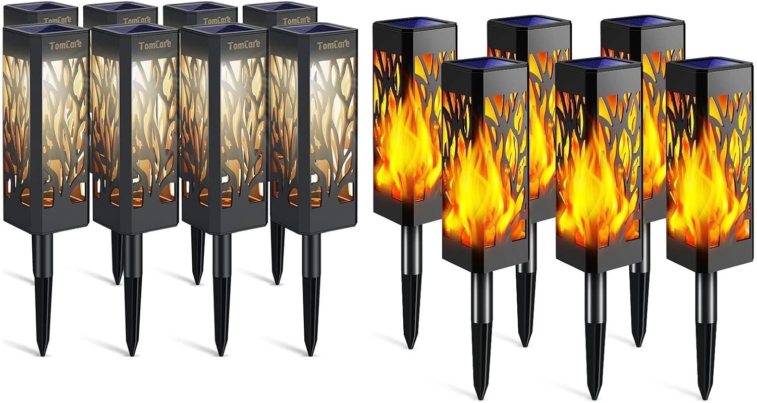 TomCare Solar Lights Outdoor Upgraded Solar Pathway Lights