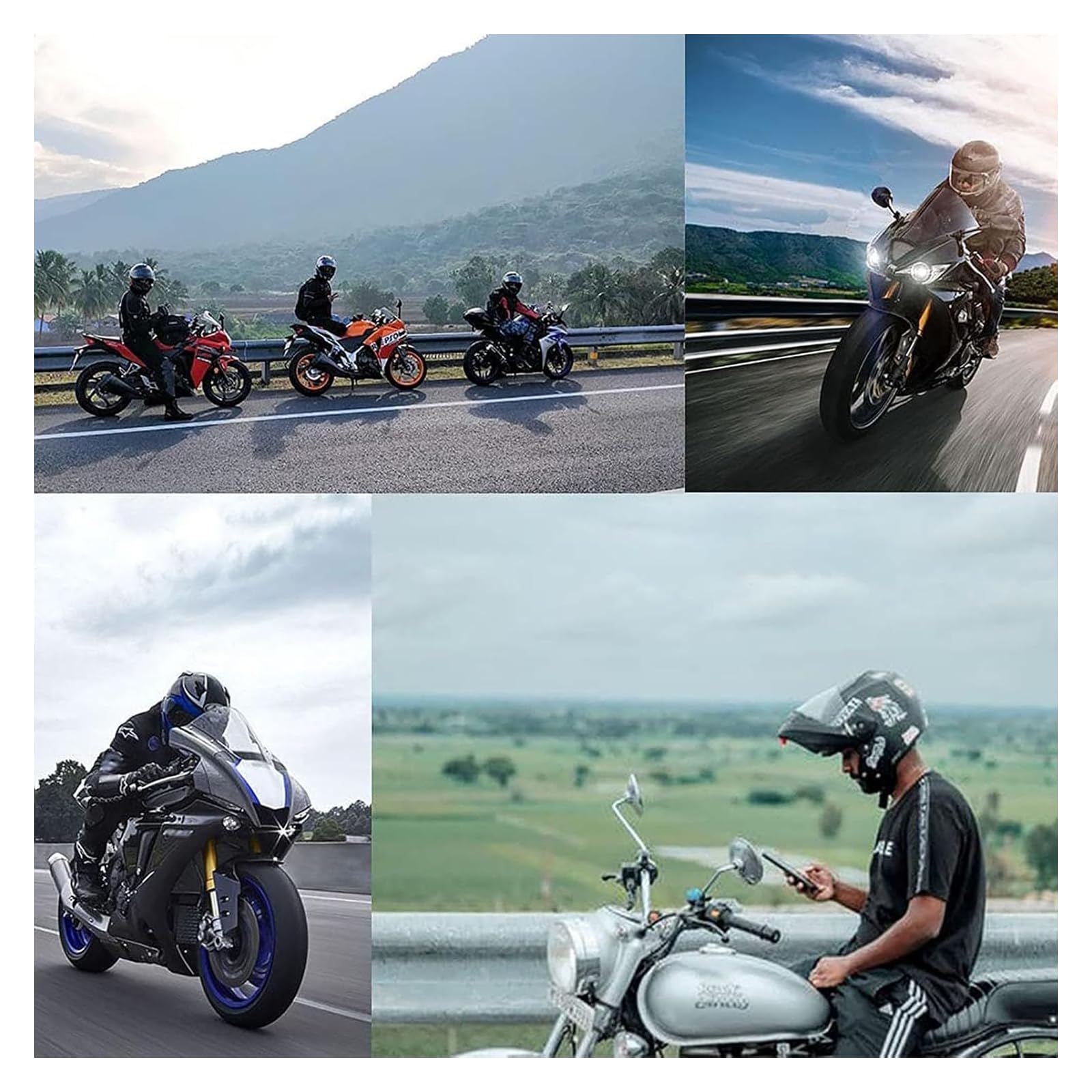 Casco Moto Integrale, Casco Moto per Uomo E Donna Casco Integrale Omologato DOT/ECE, Casco Moto da Strada con Visiera Casco Moto