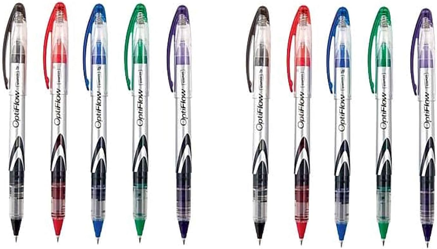 Staples OptiFlow Rollerball Pens, Fine Point, Assorted Colors