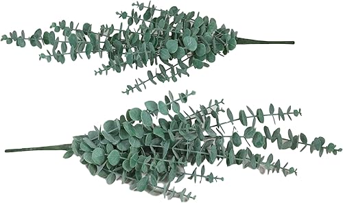 Miniatura 3 de Ebros Gift Paquete de 6 plantas de tallo de eucalipto artificiales realistas y realistas Botánicas para el hogar, jardín, veranda, oficina, centros