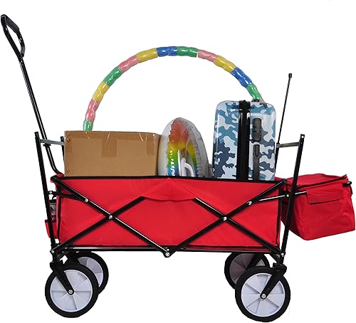 Miniatura 3 de Jaxenor Carrito de playa para compras de jardín, carrito plegable, portátil y duradero para actividades al aire libre