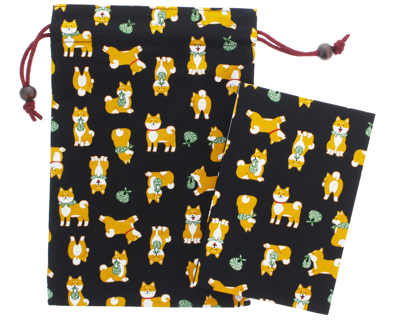 京佑御朱印帳蛇腹ご朱印帳&巾着セット柴ちゃん唐草44ヶ所朱印