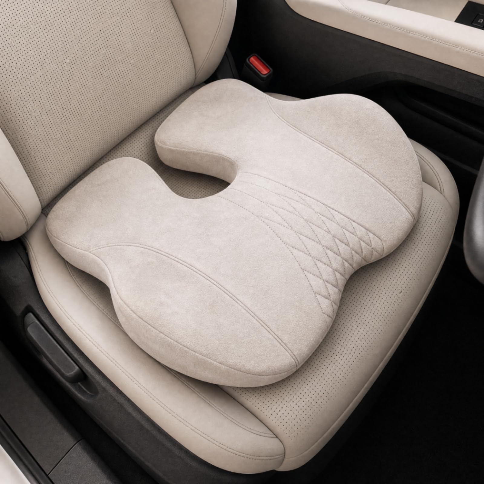 Cojín dor para Coche Firme, Gris Mineral【Modelo Diamante】