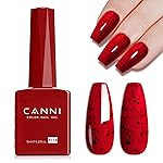 CANNI Wine Red Glitter Gel Polish - 9ML Sparkly Soak-Off UV/LED Gel Nail Polish for French Manicure, DIY or Salon Use