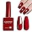 CANNI Wine Red Glitter Gel Polish - 9ML Sparkly Soak-Off UV/LED Gel Nail Polish for French Manicure, DIY or Salon Use