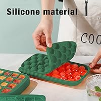 Vista 4 de Bandeja para cubitos de hielo, moldes de hielo de silicona, bandejas de cubitos de hielo, bandejas para cubitos de hielo para congelador, bandeja
