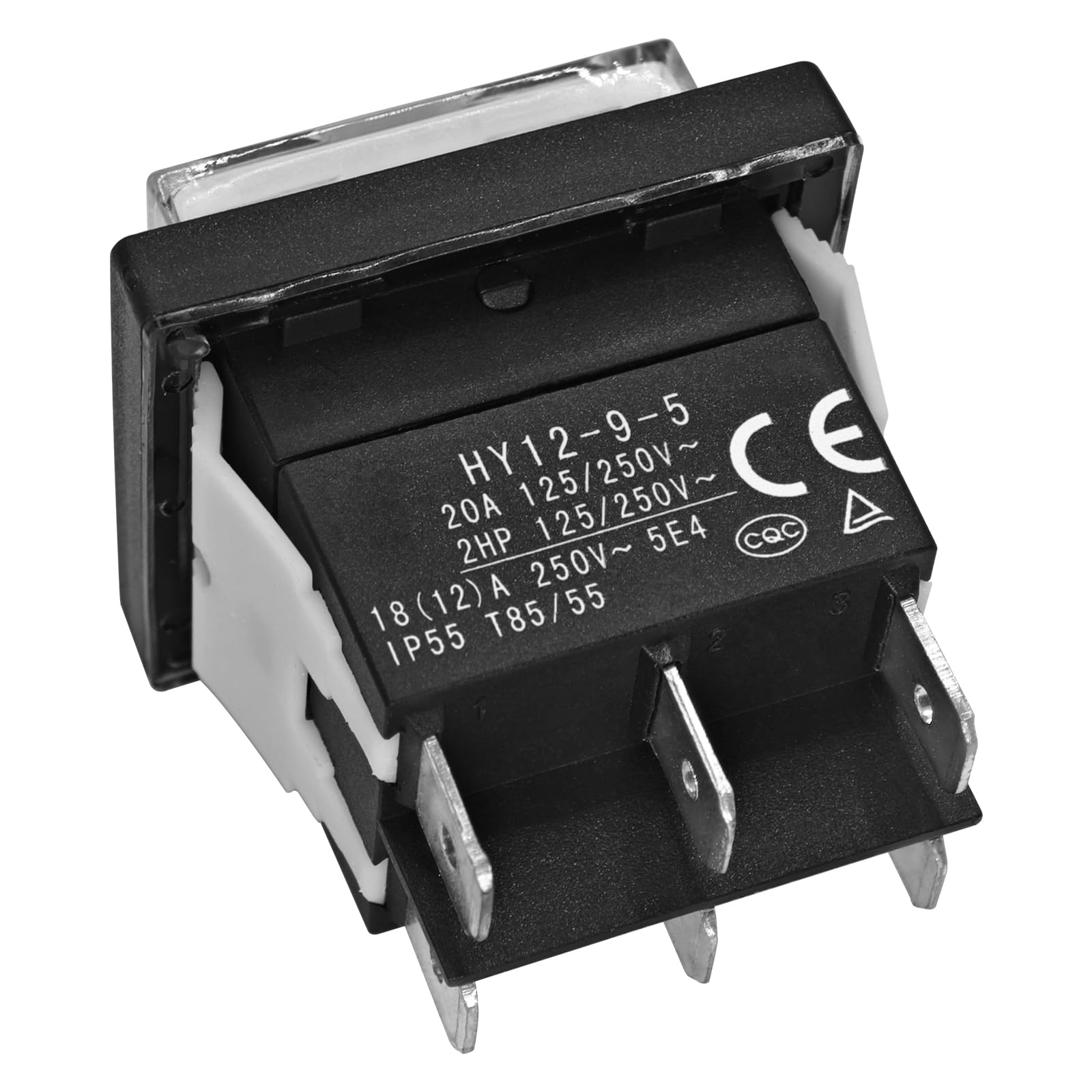 HY12-9-5 On Off On Rocker Switch - 6 Pins 20A 125/250V Power