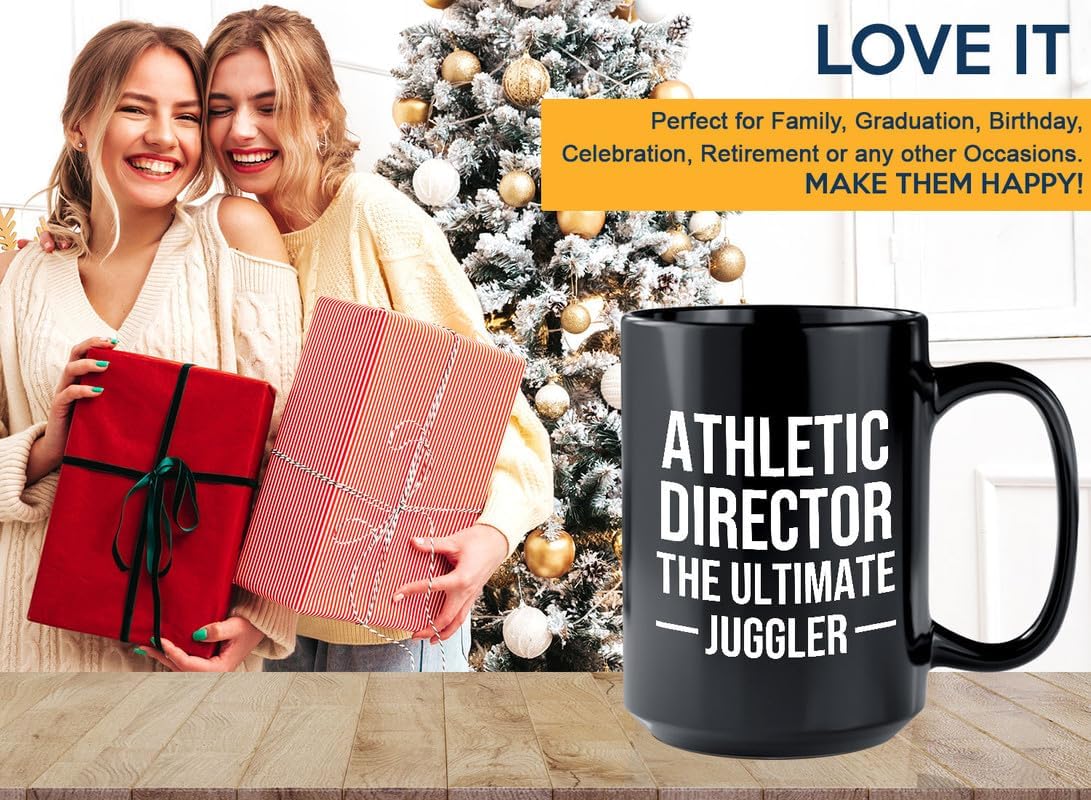 Bubble Hugs Athletic Director Coffee Mug 15oz Black - Ultimate Juggler - Athletic Director Gifts Athletic Trainer Gifts Athletic Gifts For Women
